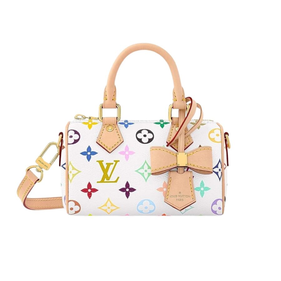 LOUIS VUITTON X TAKASHI MURAKAMI NANO SPEEDY WHITE MULTICOLORED 16CM M13391