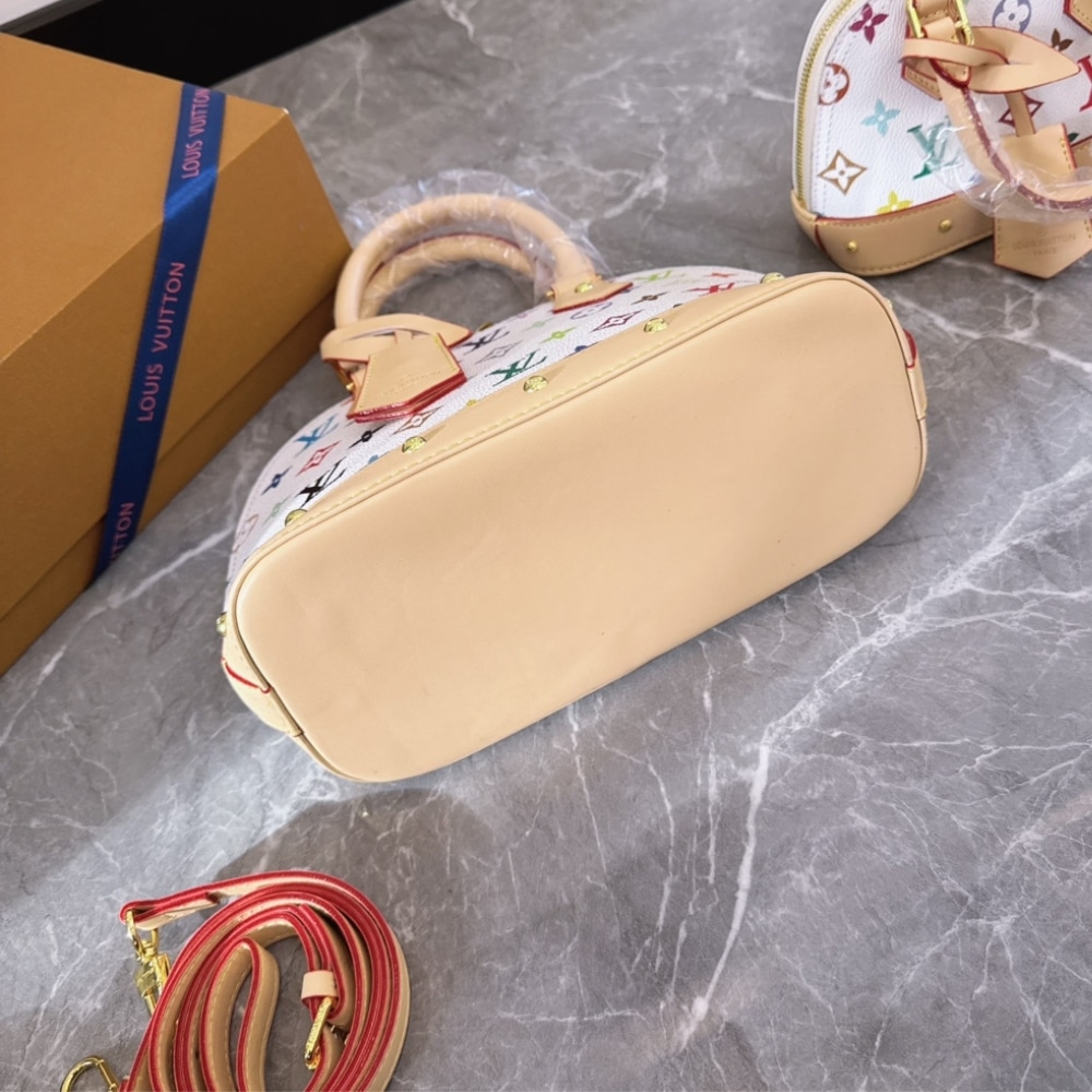 LOUIS VUITTON X TAKASHI MURAKAMI ALMA BB WHITE MULTICOLOR 24CM M13078 - Image 4