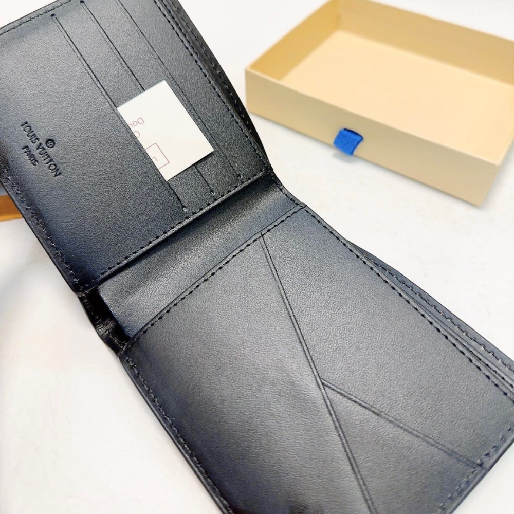 LOUIS VUITTON MULTIPLE WALLET MONOGRAM BLACK 12CM M82072 - Image 4