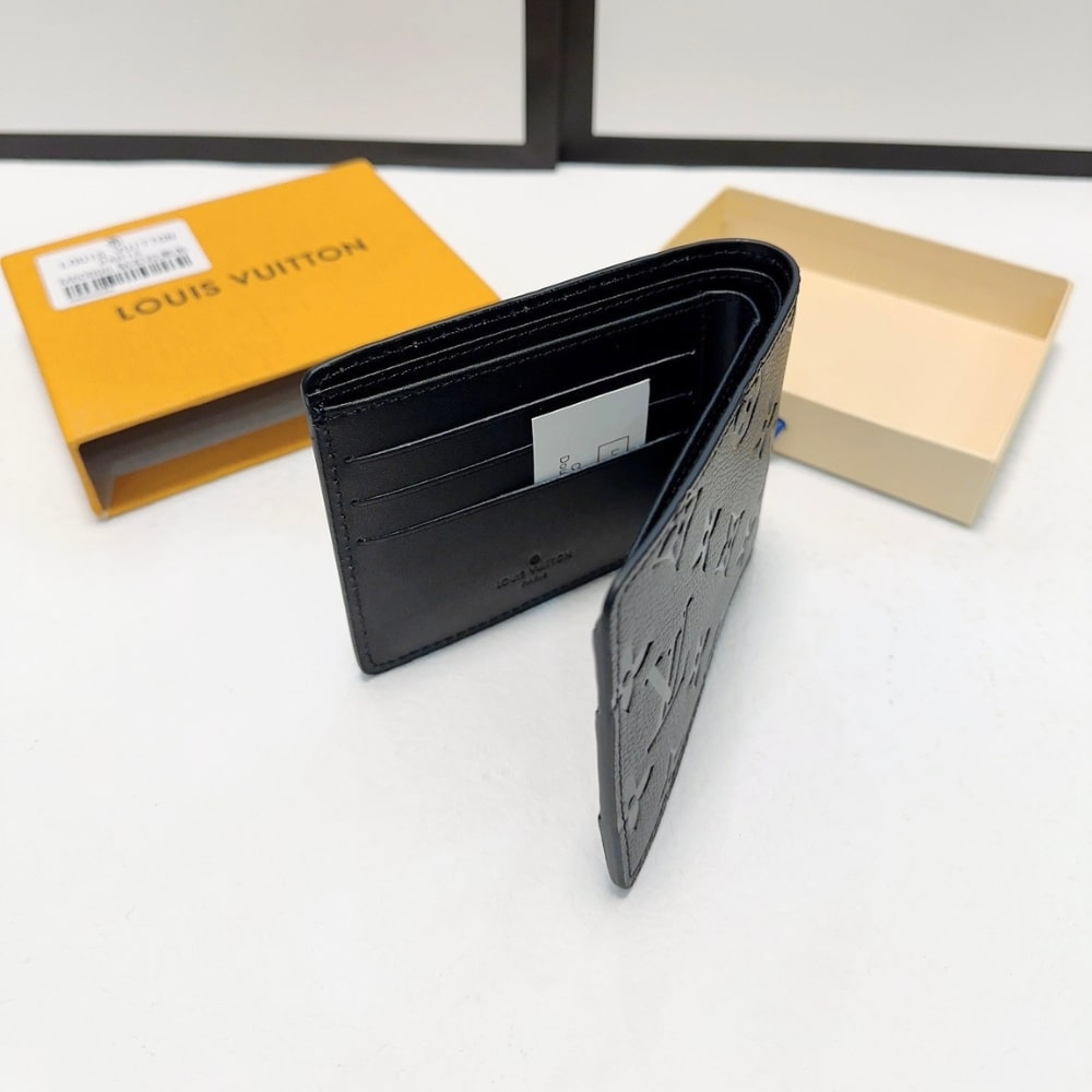 LOUIS VUITTON MULTIPLE WALLET MONOGRAM BLACK 12CM M82072 - Image 5