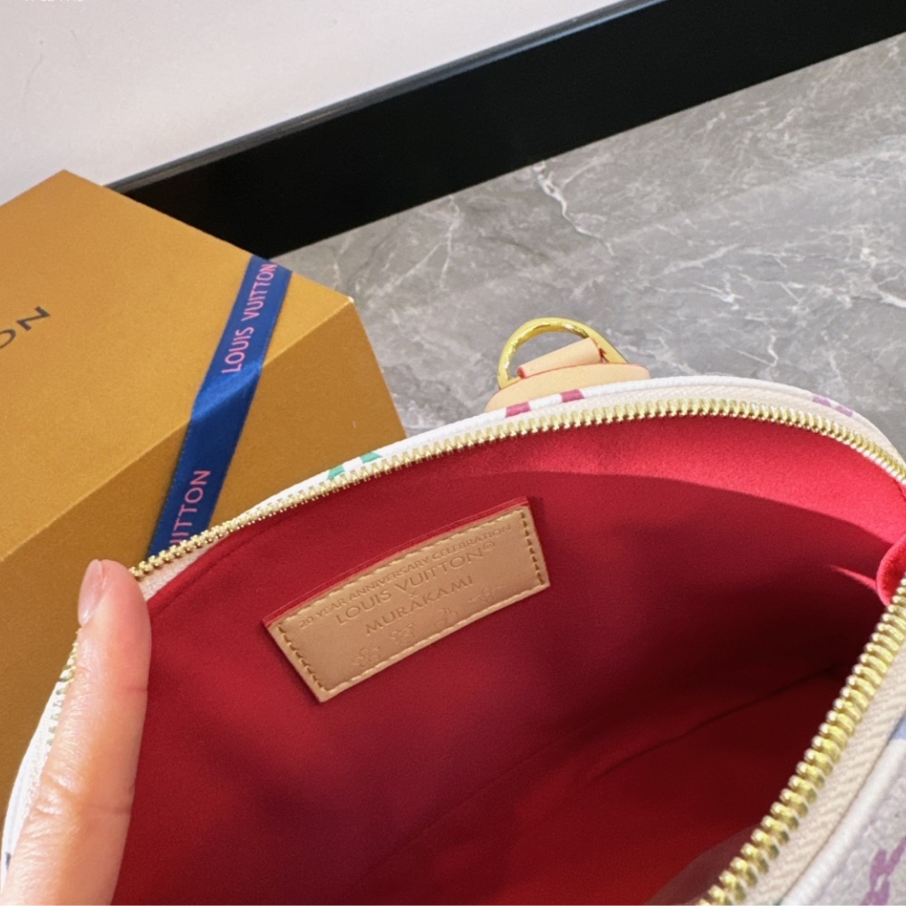 LOUIS VUITTON X TAKASHI MURAKAMI ALMA BB WHITE MULTICOLOR 24CM M13078 - Image 6