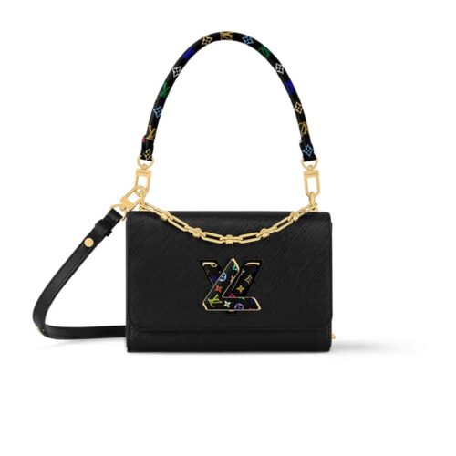 Louis Vuitton X Takashi Murakami Lv Twist MM Slim Bag Black 23cm M13243