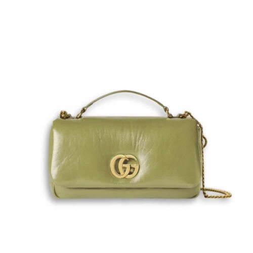Gucci GG Milano Mini Top Handle Bag Olive Green 21Cm 806017 AAD5X 3037