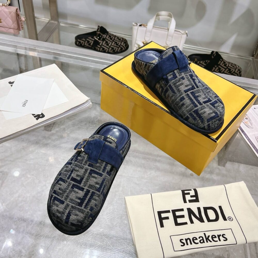 FENDI FEEL FF MULES DENIM BLUE 8R8448AKZPF1PZ7 - Image 4