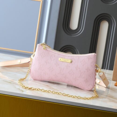 Alternative view of Louis Vuitton Liv Pochette Monogram Denim Washed Pink 24Cm M14159