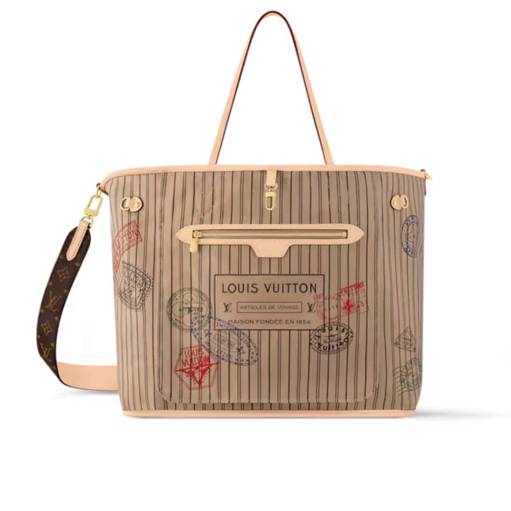 Louis Vuitton Neverfull Bandouli&egrave;re Inside Out Gm Beige 39cm M11948