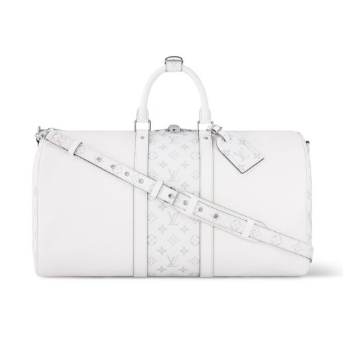 Louis Vuitton Keepall Bandouliere 50 Taigarama Optical White 50Cm M30885