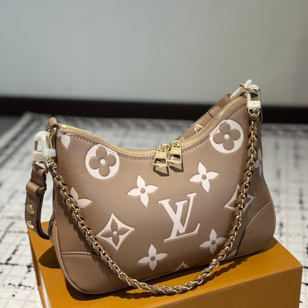 LOUIS VUITTON BOULOGNE BICOLOR MONOGRAM EMPREINTE LEATHER CRÈME 27CM M13224 - Image 2
