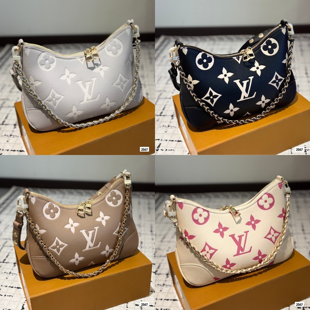 LOUIS VUITTON BOULOGNE BICOLOR MONOGRAM EMPREINTE LEATHER CRÈME 27CM M13224 - Image 3