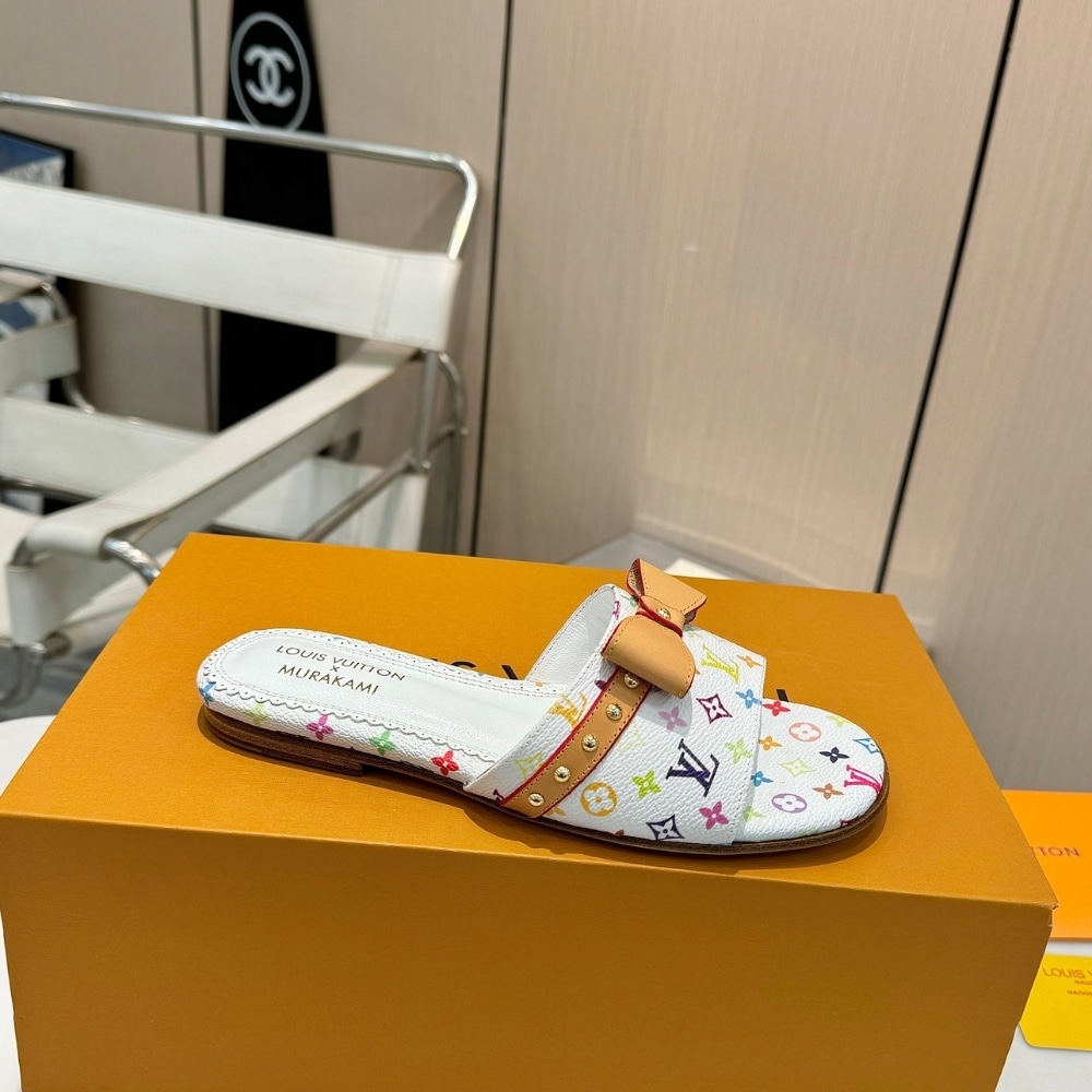 LOUIS VUITTON X TAKASHI MURAKAMI 6AM FLAT MULE WHITE 1AGZUV - Image 4