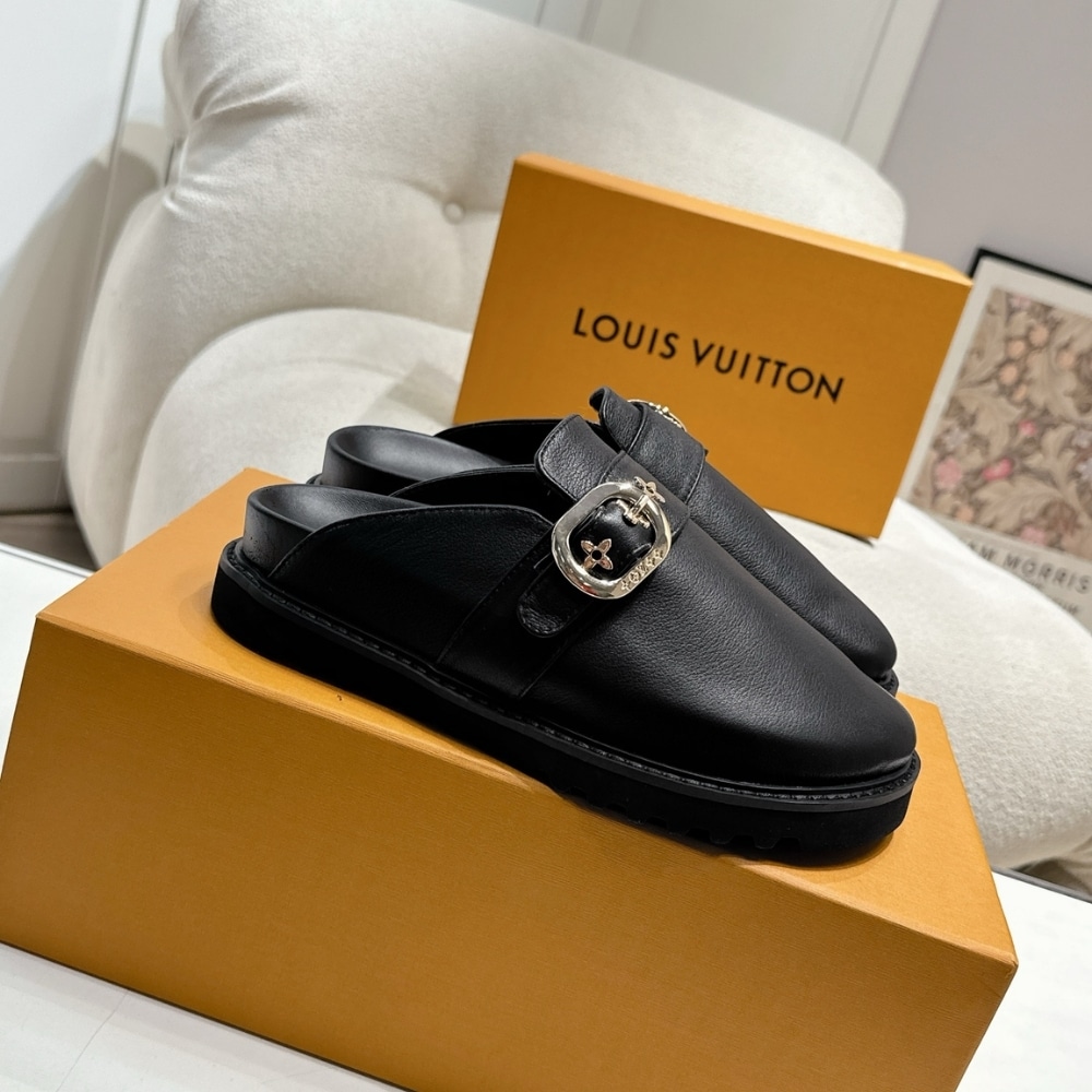 LOUIS VUITTON COSY FLAT COMFORT CLOG BLACK 1AGVPT - Image 3