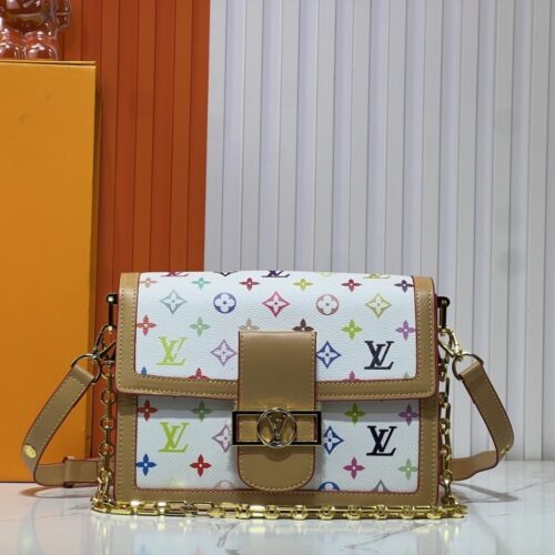 Alternative view of Louis Vuitton X Murakami Dauphine Soft GM Monogram Canvas White 25cm M13255