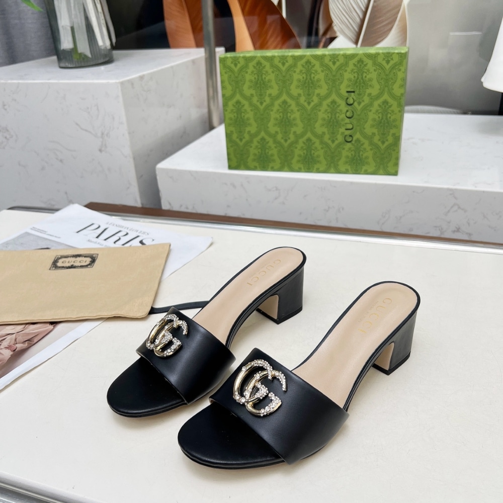 GUCCI NOJUM WOMEN'S SLIDE SANDAL BLACK - Image 2