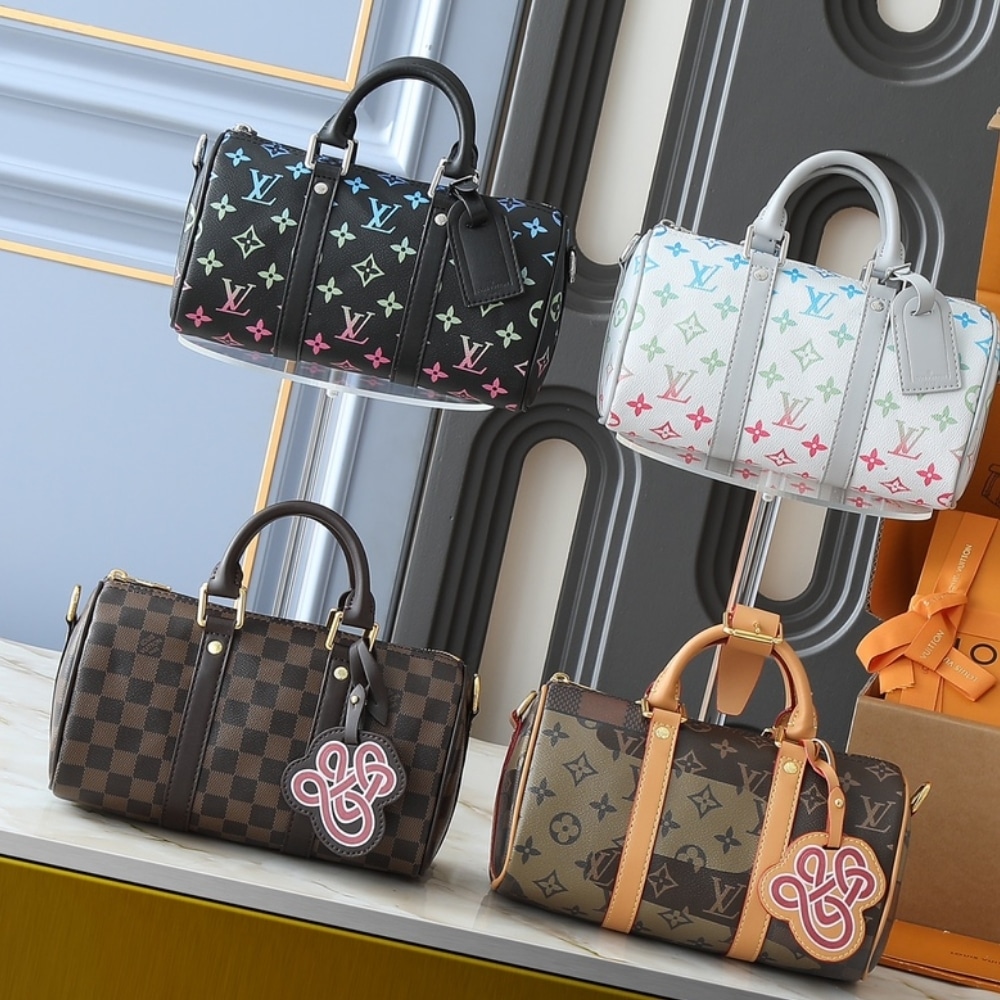 LOUIS VUITTON KEEPALL 25 GRADIENT BLACK 25CM - Image 3