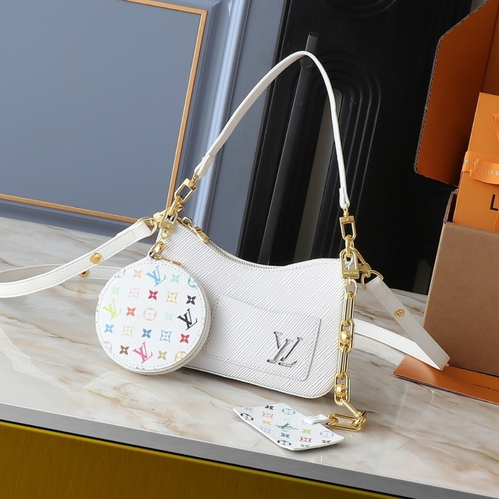 LOUIS VUITTON X MURAKAMI MARELLINI BAG WHITE 19CM M13100 - Image 2