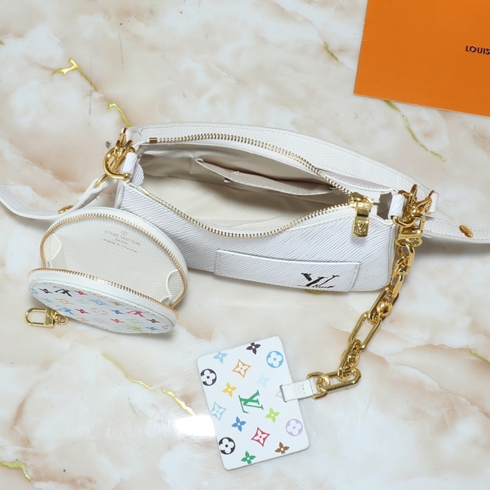 LOUIS VUITTON X MURAKAMI MARELLINI BAG WHITE 19CM M13100 - Image 5