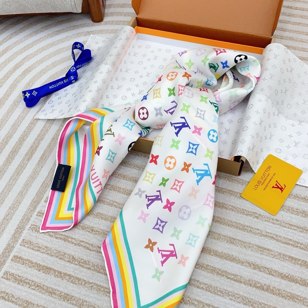 LOUIS VUITTON X MURAKAMI MONOGRAM MULTICOLOR WHITE 90CM M94967 - Image 3