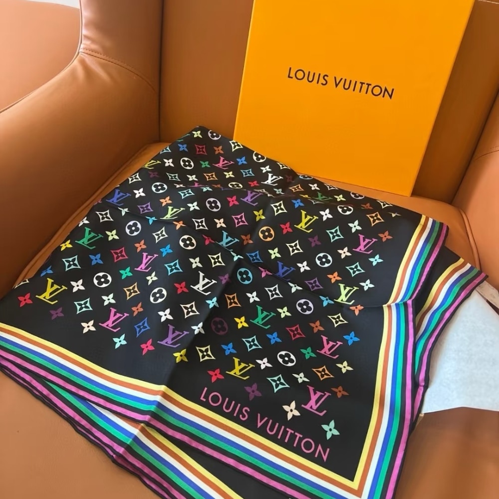 LOUIS VUITTON X MURAKAMI MONOGRAM MULTICOLOR BLACK 90CM M96095 - Image 2