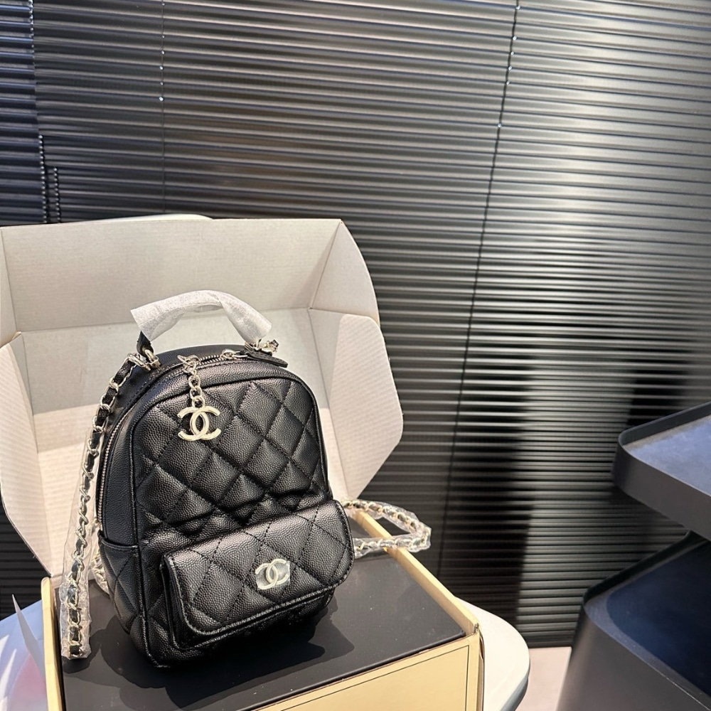 CHANEL CLASSIC MINI BACKPACK BLACK 12CM AP3753 B06311 94305 - Image 2