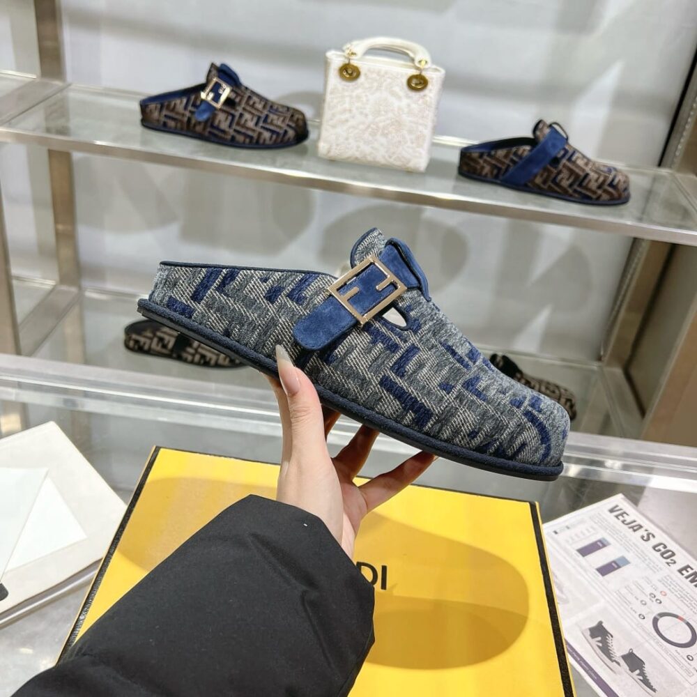 FENDI FEEL FF MULES DENIM BLUE 8R8448AKZPF1PZ7 - Image 3