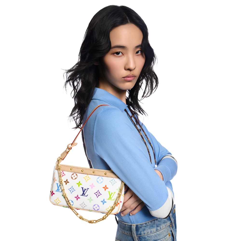Louis Vuitton X Takashi Murakami Pochette Accessoires Multicolore White 22Cm M13404 - Image 11