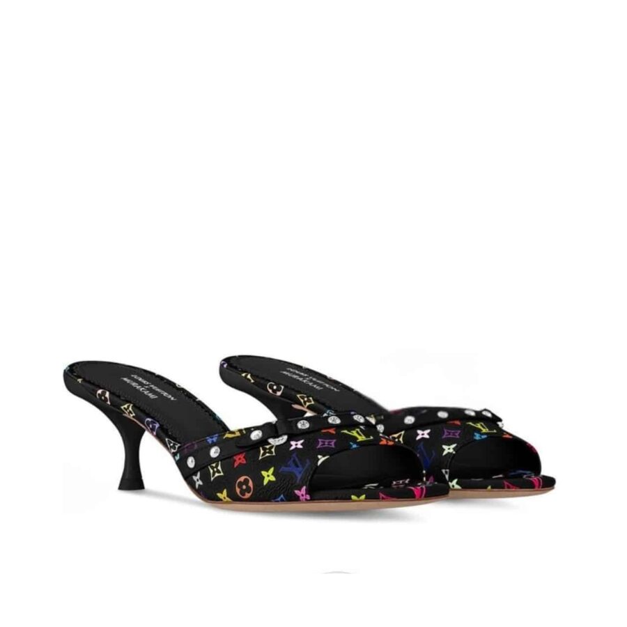LOUIS VUITTON X TAKASHI MURAKAMI 6AM MULE BLACK 1AGWQQ