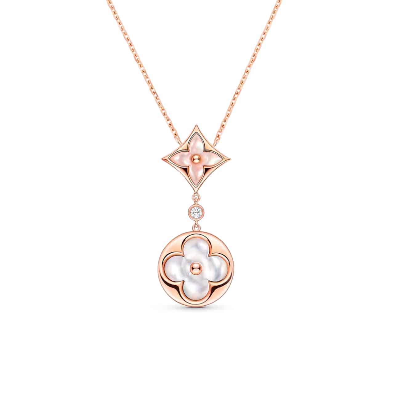 LOUIS VUITTON COLOUR BLOSSOM NECKLACE GOLD Q94355