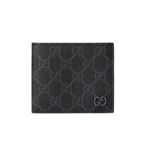 Gucci Interior Bi Fold Wallet Black And Grey 11cm