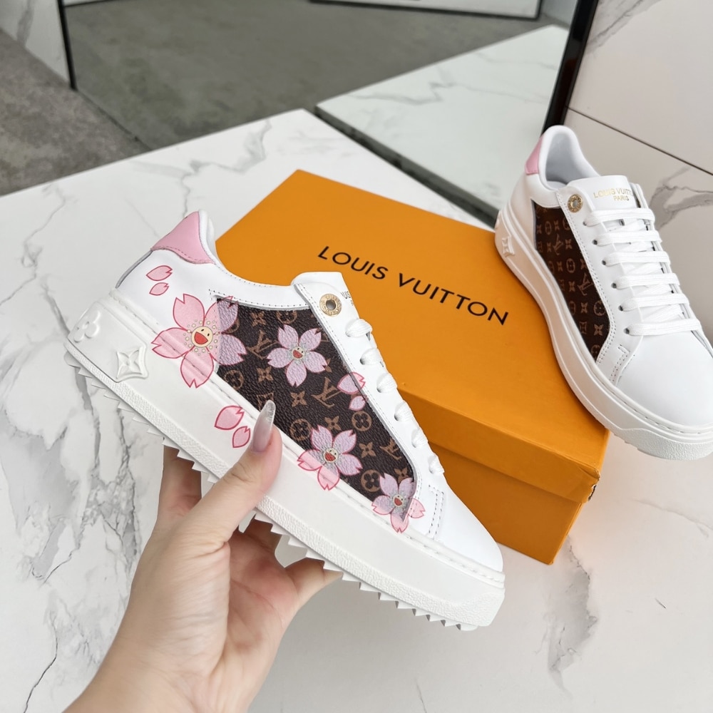 LOUIS VUITTON X TAKASHI MURAKAMI TIME OUT SNEAKER WHITE 1AGWOL - Image 6