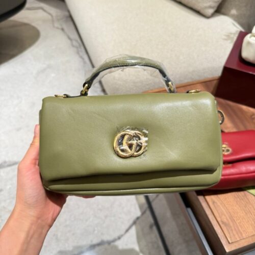 Alternative view of Gucci GG Milano Mini Top Handle Bag Olive Green 21Cm 806017 AAD5X 3037