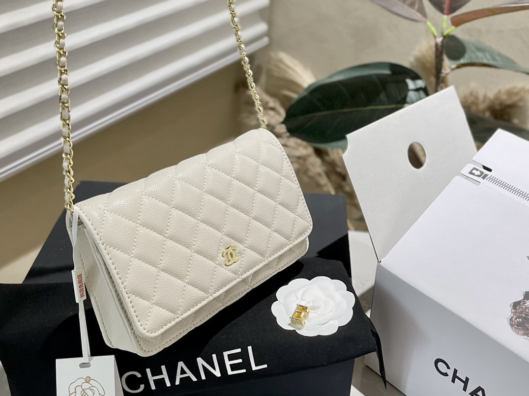 CHANEL WALLET ON CHAIN WOC WHITE 19CM - Image 2