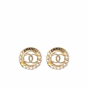 CHANEL CC EARRINGS GOLD
