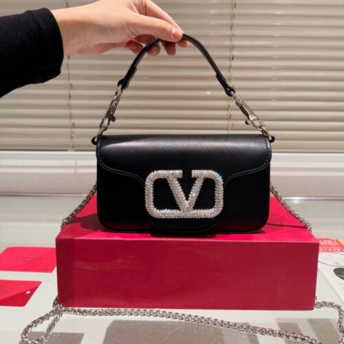 Alternative view of Valentino Garavani Locò Small Shoulder Bag With Jewel Logo Black 20Cm 7W2B0K53CWR 249