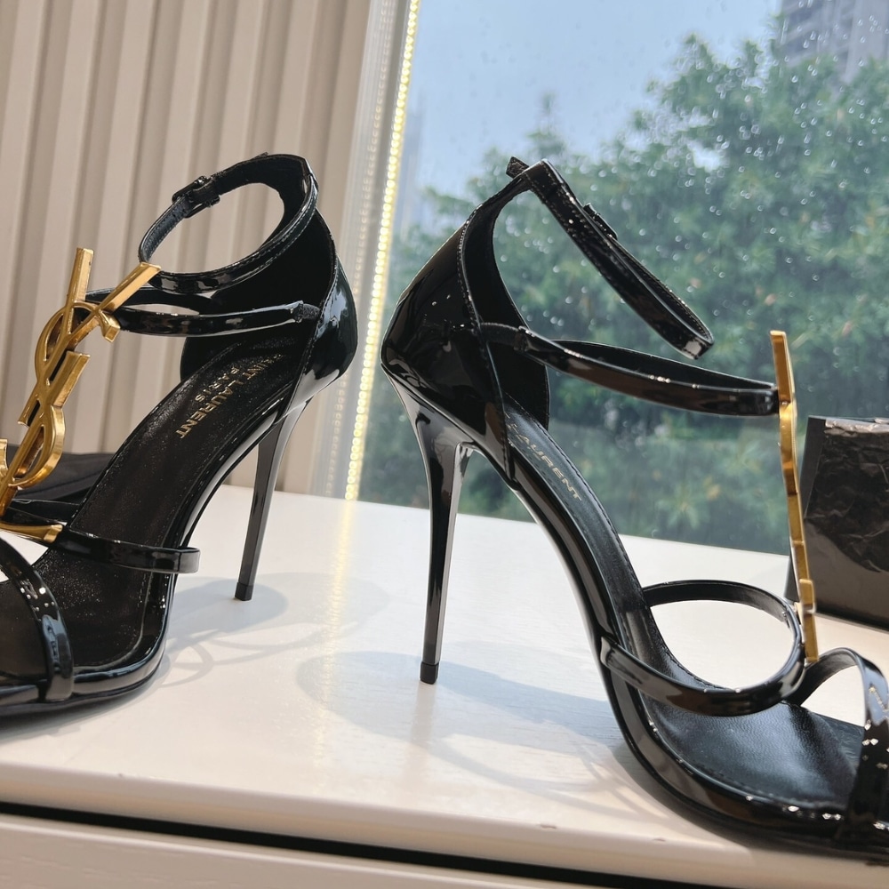 SAINT LAURENT CASSANDRA SANDALS IN BLACK 6301091TVKK1000 - Image 3