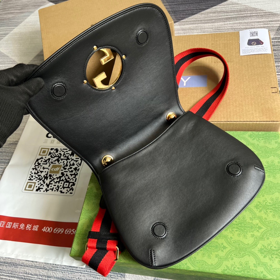 GUCCI BLONDIE MEDIUM BAG BLACK 29CM 699210 UXXAG 1064 - Image 6