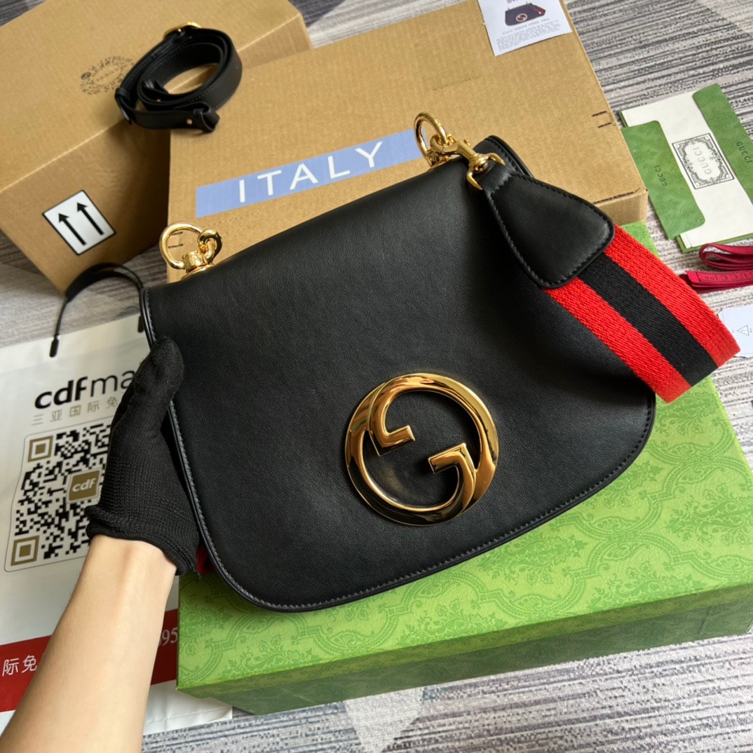 GUCCI BLONDIE MEDIUM BAG BLACK 29CM 699210 UXXAG 1064 - Image 2