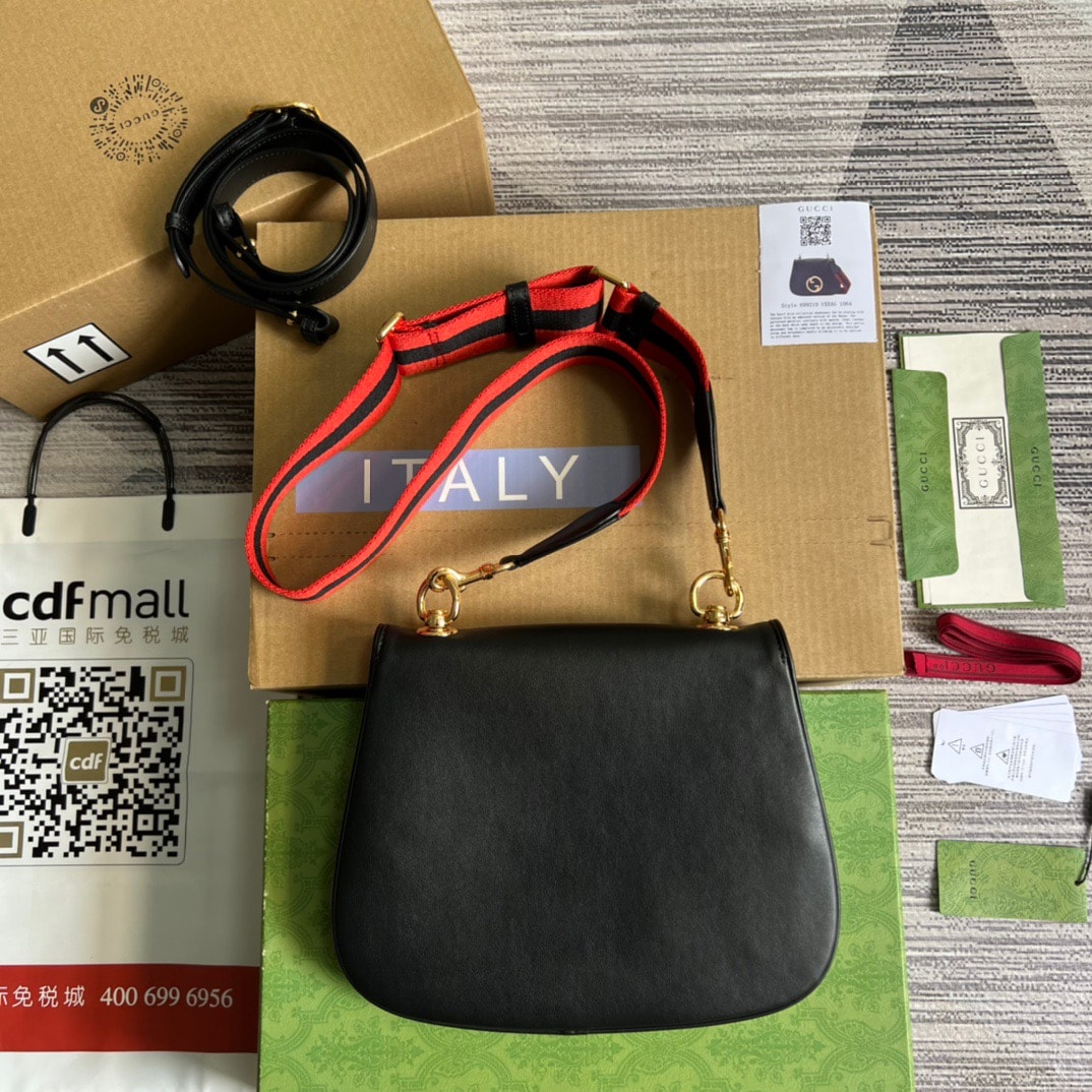 GUCCI BLONDIE MEDIUM BAG BLACK 29CM 699210 UXXAG 1064 - Image 8