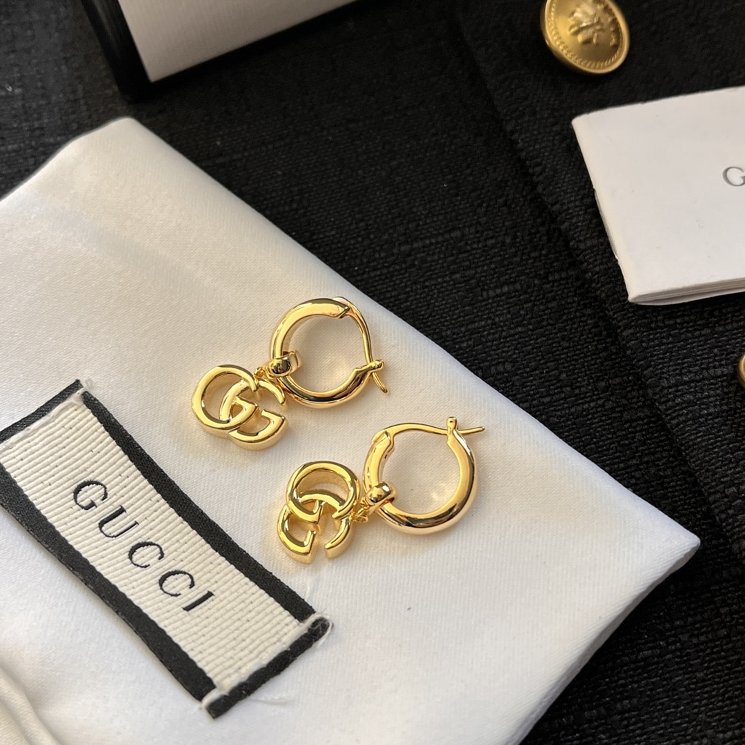 GUCCI GG RUNNING DROP EARRINGS GOLD - Image 7