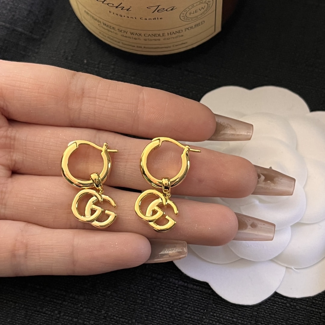 GUCCI GG RUNNING DROP EARRINGS GOLD - Image 2