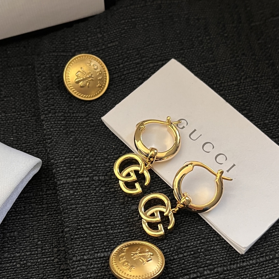 GUCCI GG RUNNING DROP EARRINGS GOLD - Image 4