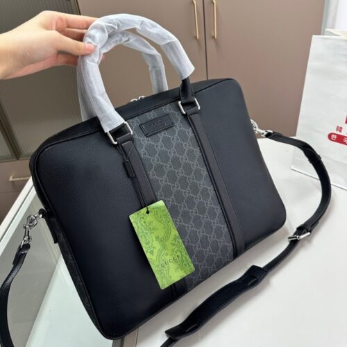 Alternative view of Gucci Medium Gg Briefcase With Tag Black 40cm ‎795461 Facu5 1000