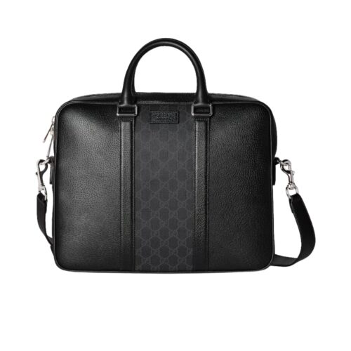 Gucci Medium Gg Briefcase With Tag Black 40cm 795461 Facu5 1000