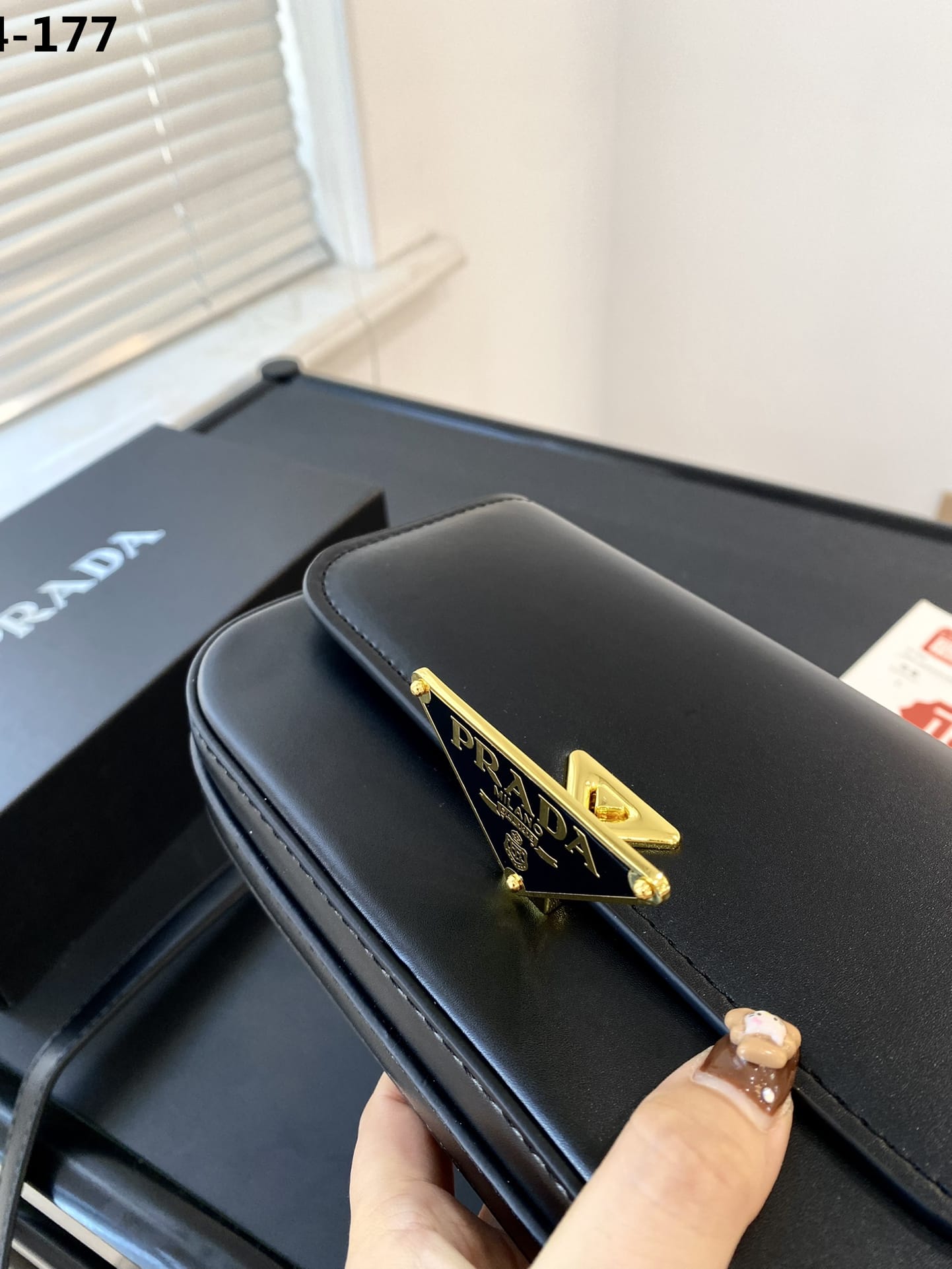 PRADA LEATHER SHOULDER BAG BLACK 21CM 1BD339 ASK F0002 V MTO - Image 7