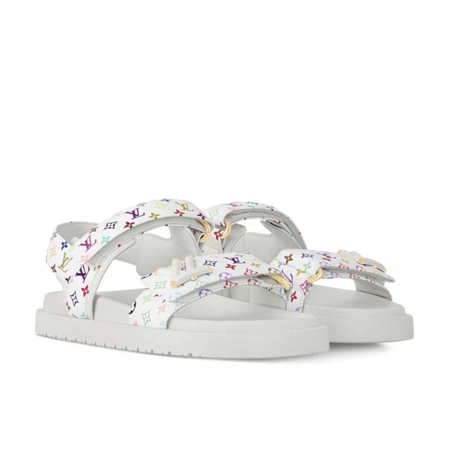 LOUIS VUITTON X MURAKAMI LV SUNSET FLAT COMFORT SANDAL WHITE 1AGXEQ