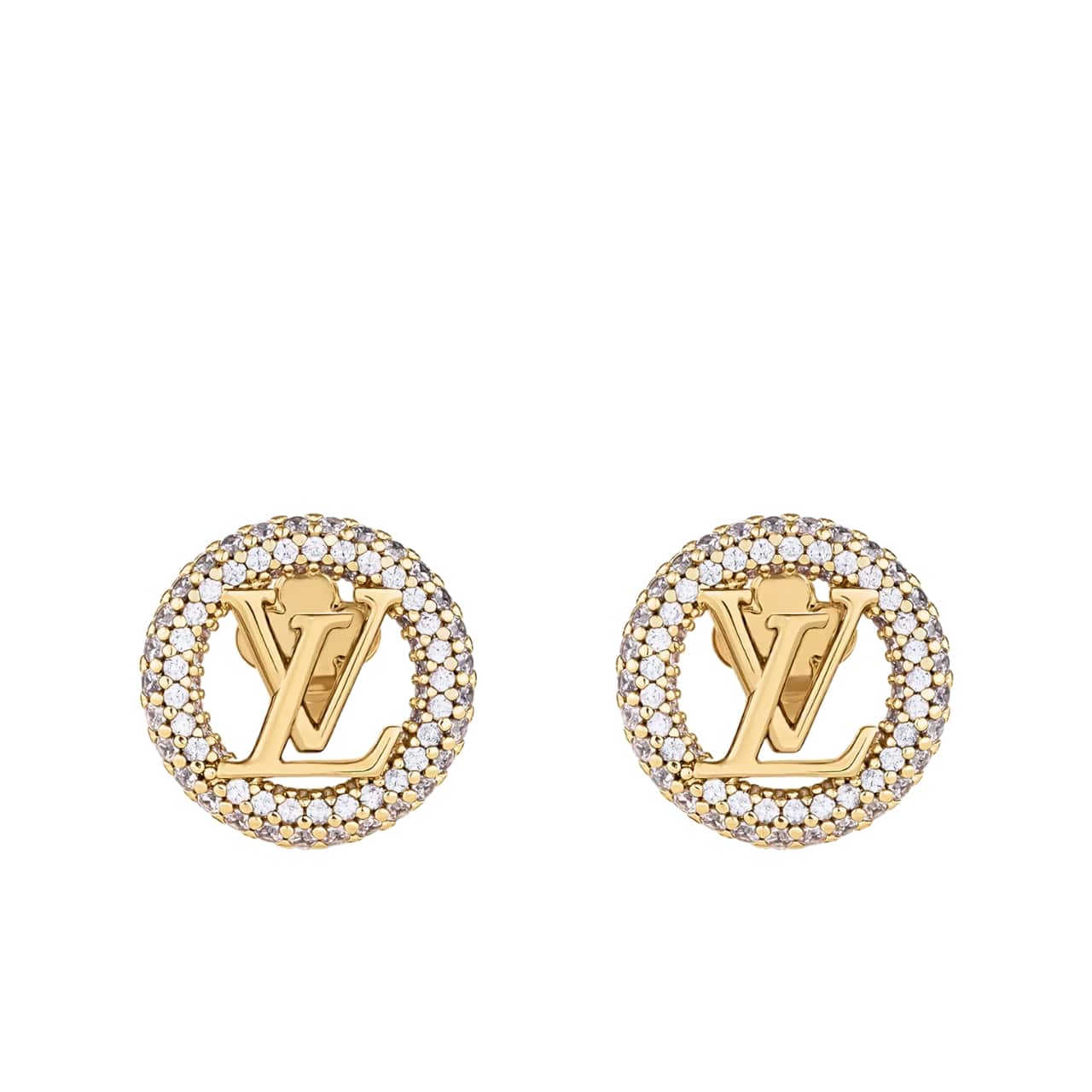 LOUIS VUITTON LOUISE BY NIGHT EARRINGS GOLD M00757