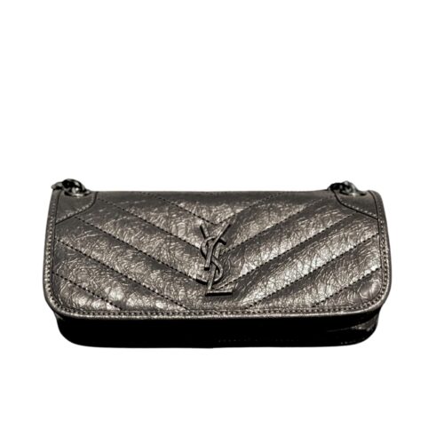 Saint Laurent Mini Matelasse Monogram Niki Bag Black 26cm
