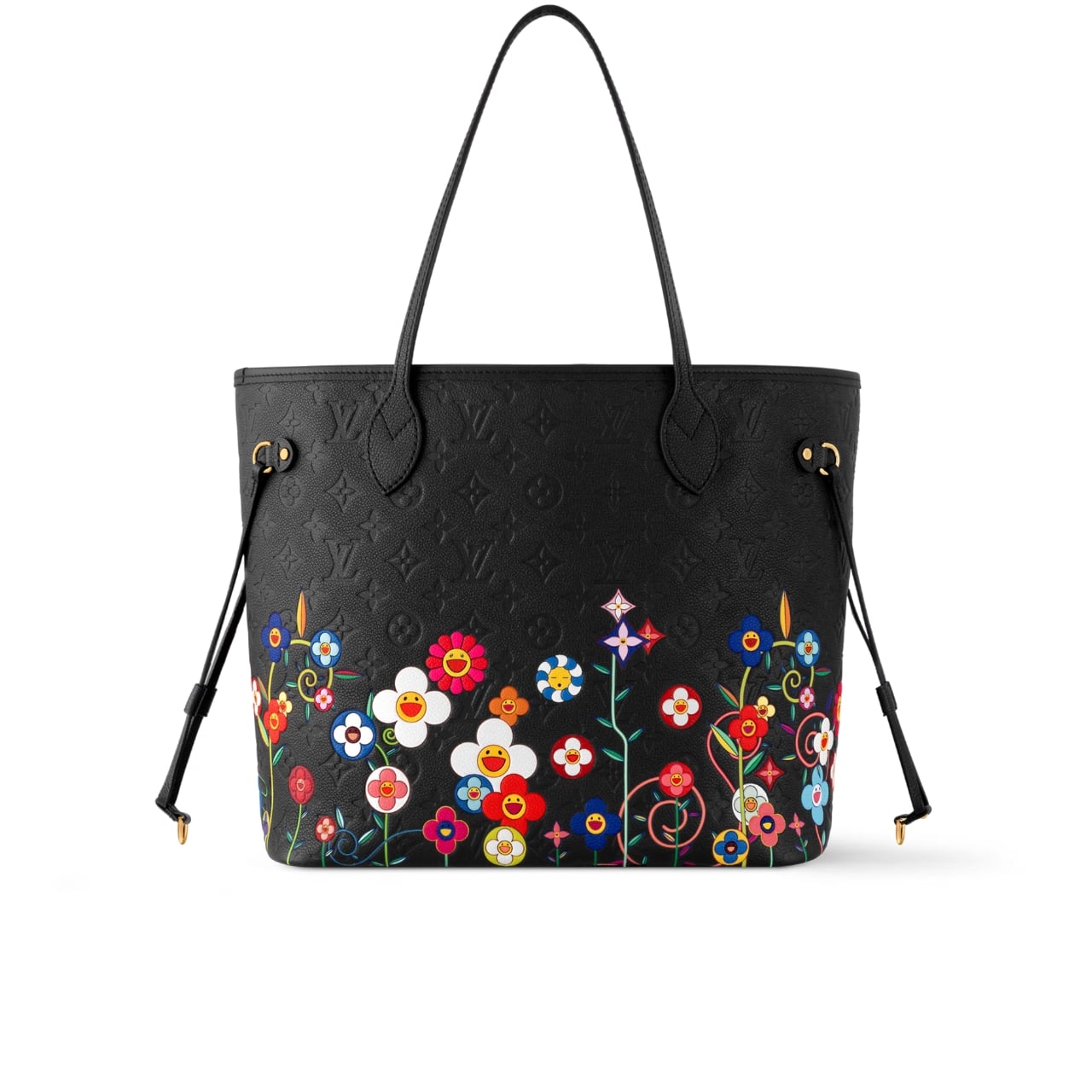 LOUIS VUITTON X TAKASHI MURAKAMI SUPERFLAT NEVERFULL MM BLACK 31CM M13675