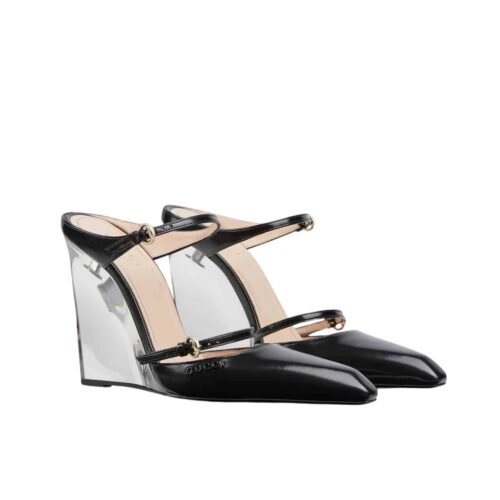 Gucci Women's Wedge Mule Black 827856 Clg00 1000