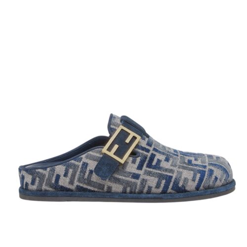 Fendi Feel Ff Mules Denim Blue 8r8448akzpf1pz7