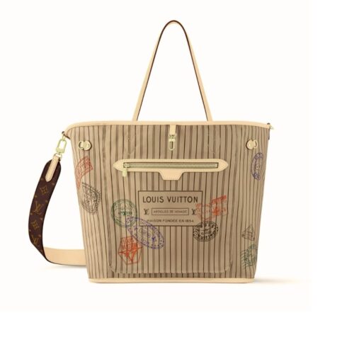 Louis Vuitton Neverfull Bandoulière Inside Out MM Beige 31cm M11948